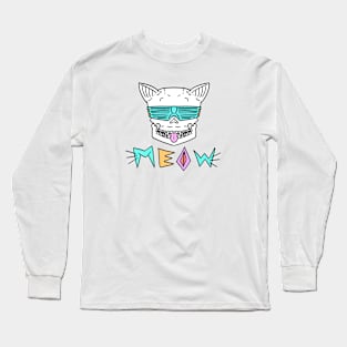 MEOW (teal) Long Sleeve T-Shirt